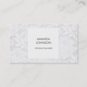 Carte De Visite Simply Royal White Lace Mariage