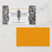 Carte De Visite Simulacre de mode travaillant le profil de couture (Devant / Derrière)
