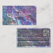Carte De Visite Simulation de Pierre d'Ore de Peacock Bornite mode (Devant / Derrière)