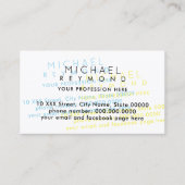 Carte De Visite Simulation d'erreurs d'impression J'écrase en blan (Devant)