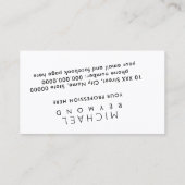 Carte De Visite Simulation d'erreurs d'impression J'écrase en blan (Dos)