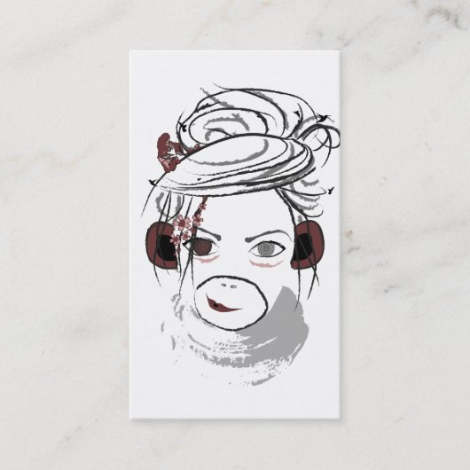 Carte De Visite singe. (Devant)