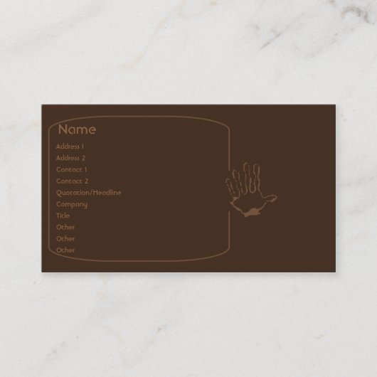 Carte De Visite Singe - affaires (Devant)