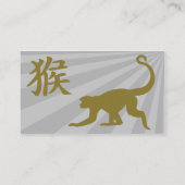 Carte De Visite Singe - affaires (Dos)