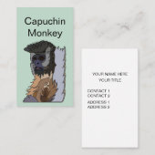 Carte De Visite Singe capucin primate faune (Devant / Derrière)