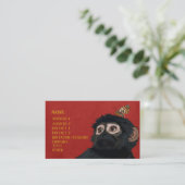 CARTE DE VISITE SINGE & PAPILLON (Debout devant)