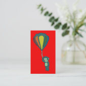 Carte De Visite singe volant : montgolfière (Debout devant)