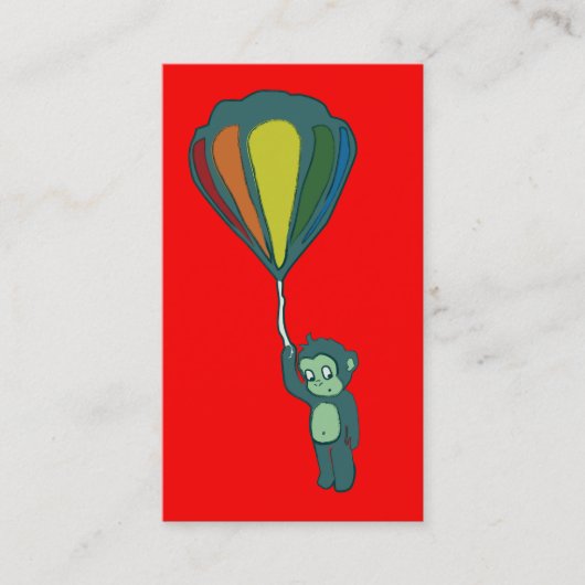Carte De Visite singe volant : montgolfière (Devant)