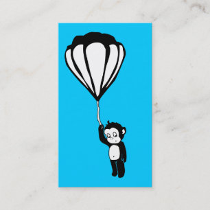 Carte De Visite singe volant : montgolfière