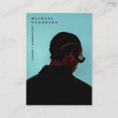 Carte De Visite Singer Musician Photo Performer Model QR Code (Devant)