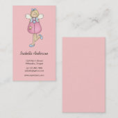 Carte De Visite Singeries d'ange · Ange · Rose (Devant / Derrière)