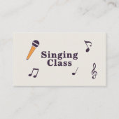 Carte De Visite Singing Class (Devant)