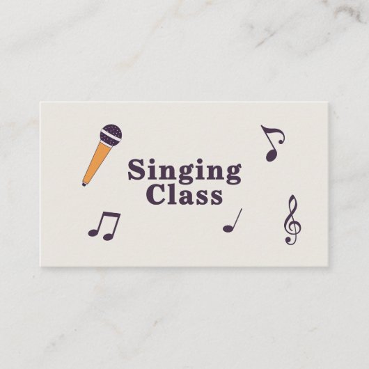 Carte De Visite Singing Class (Devant)