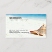 Carte De Visite Single Shell on Sun-Kissed Sands (Dos)