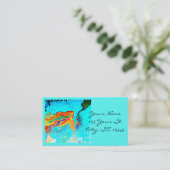 Carte De Visite Sirène à poil arc-en-ciel (Debout devant)