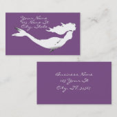 Carte De Visite Sirène blanche sous-marine nageant Thunder_Cove (Devant / Derrière)