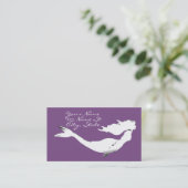 Carte De Visite Sirène blanche sous-marine nageant Thunder_Cove (Debout devant)