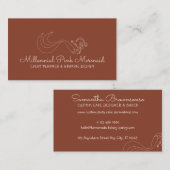 Carte De Visite Sirène d'artiste marine en terre cuite (Devant / Derrière)