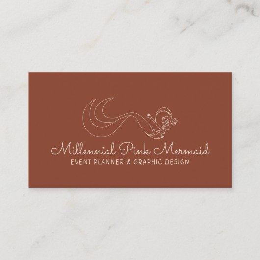 Carte De Visite Sirène d'artiste marine en terre cuite (Devant)