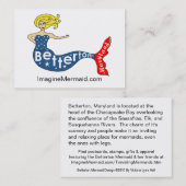 Carte De Visite Sirène de Betterton chez ImagineMermaid.com (Devant / Derrière)