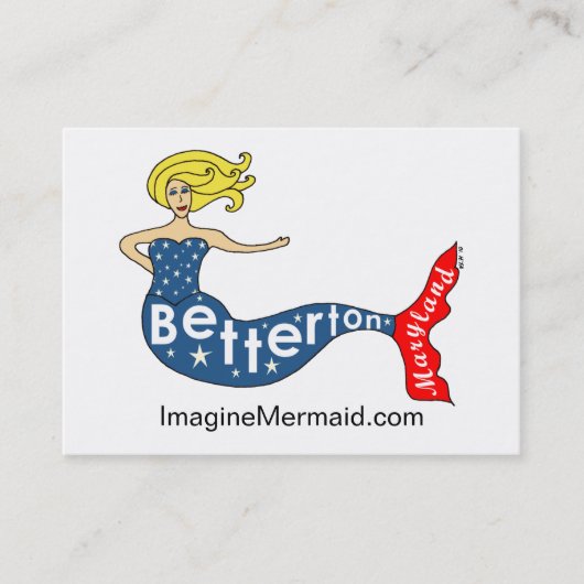 Carte De Visite Sirène de Betterton chez ImagineMermaid.com (Devant)