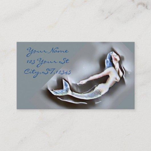 Carte De Visite Sirène de natation Thunder-Cove Grey (Devant)