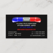 Carte De Visite Sirène de voiture de police, policier, application (Devant)