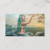 Carte De Visite sirène d'une chevelure verte (Dos)