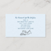 Carte De Visite Sirène et dauphin nautique (Dos)