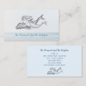 Carte De Visite Sirène et dauphin nautique (Devant / Derrière)