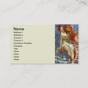 Carte De Visite Sirène gothique bleu Aquarius Art