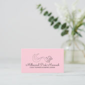Carte De Visite Sirène Millénariste Rose Pâle (Debout devant)