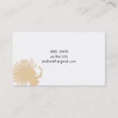 Carte De Visite Sirène Mystique Avec Cheveux De Corail (Dos)