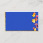 Carte De Visite Sirène océanique, coucher de soleil et coquilles c (Dos)