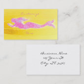 Carte De Visite sirène rose (Devant / Derrière)