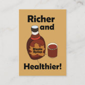 Carte De Visite Sirop d'érable plus riche et ferme plus saine (Devant)