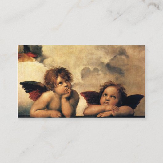 Carte De Visite Sistine Madonna Angels par Raphael Sanzio (Dos)