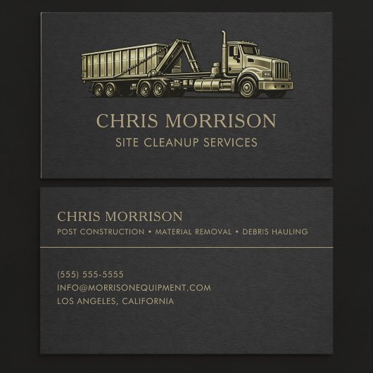 Carte De Visite Site Cleanup Services Professional