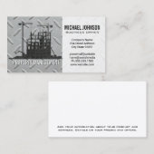 Carte De Visite Site de construction | Acier | Entrepreneur (Devant / Derrière)