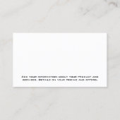 Carte De Visite Site de construction | Acier | Entrepreneur (Dos)