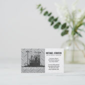 Carte De Visite Site de construction | Acier | Entrepreneur (Debout devant)