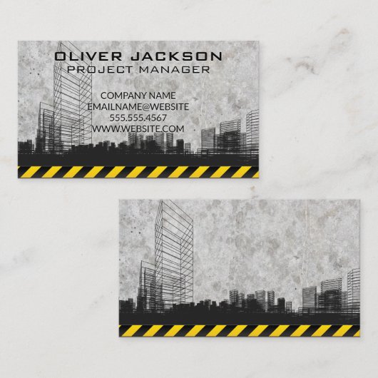 Carte De Visite Site de construction | Architecture (Devant / Derrière)