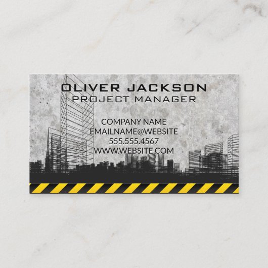 Carte De Visite Site de construction | Architecture (Devant)