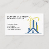 Carte De Visite Site de construction | Bâtiments commerciaux (Devant)