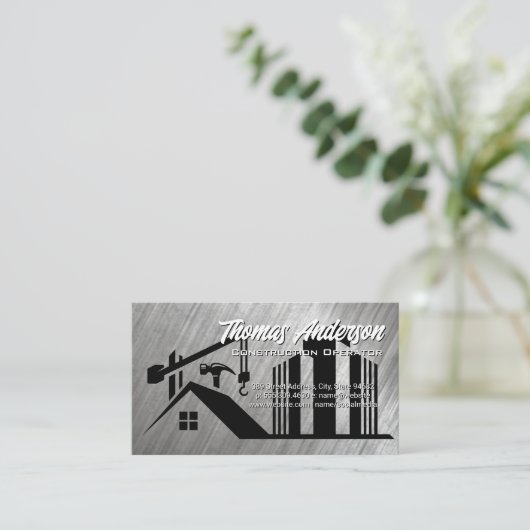 Carte De Visite Site de construction | Bâtiments commerciaux (Debout devant)