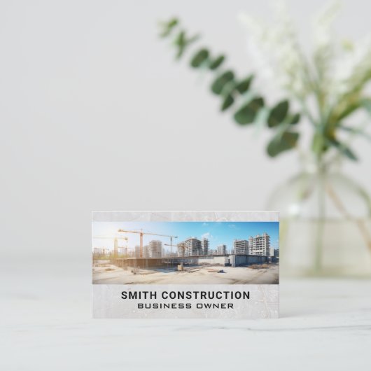 Carte De Visite Site de construction | Constructeurs | Immobilier (Debout devant)