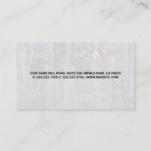 Carte De Visite Site de construction | Constructeurs | Immobilier (Dos)