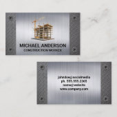 Carte De Visite Site de construction | Couleur | Vis (Devant / Derrière)