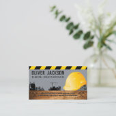 Carte De Visite Site de construction de Casquettes durs | Col bleu (Debout devant)