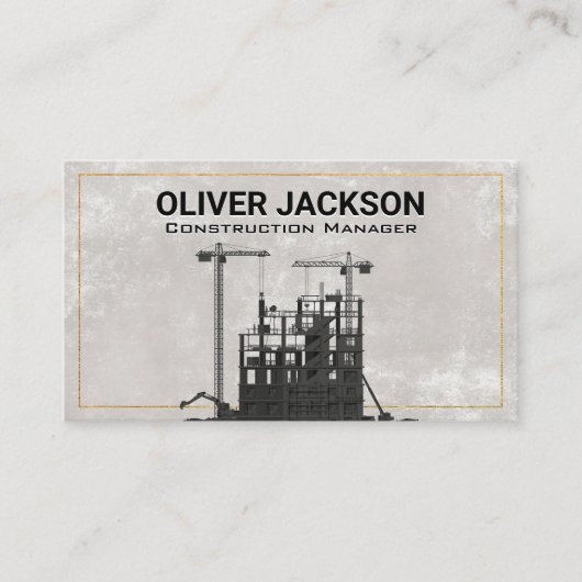 Carte De Visite Site de construction | Échafaudage | Grues (Devant)